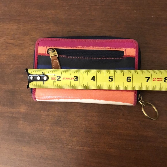 Fossil Coated Canvas Zip Around Wallet - Picture 7 of 9